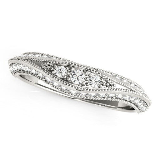 Bids.com 14k White Gold Curved Antique Style Diamond Wedding Ring (1/3 cttw) Rings White Smoke 3 / White Gold,3.5 / White Gold,4 / White Gold,4.5 / White Gold,5 / White Gold,5.5 / White Gold,6 / White Gold,6.5 / White Gold,7 / White Gold,7.5 / White Gold,8 / White Gold,8.5 / White Gold,9 / White Gold