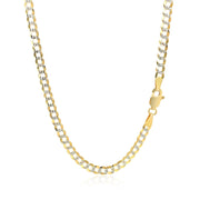 Bids.com 3.6 mm 14k Two Tone Gold Pave Curb Chain Necklaces White Smoke 18 / Two-Tone Gold,20 / Two-Tone Gold,22 / Two-Tone Gold,24 / Two-Tone Gold