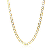 Bids.com 3.6 mm 14k Two Tone Gold Pave Curb Chain Necklaces White Smoke 18 / Two-Tone Gold,20 / Two-Tone Gold,22 / Two-Tone Gold,24 / Two-Tone Gold