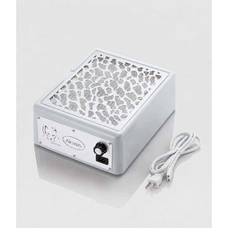 nbmsupply Air Max Panther Nail Dust Collector White with HEPA Filter – Professional Nail Table Vacuum Lavender ONE YEAR WARRANTY