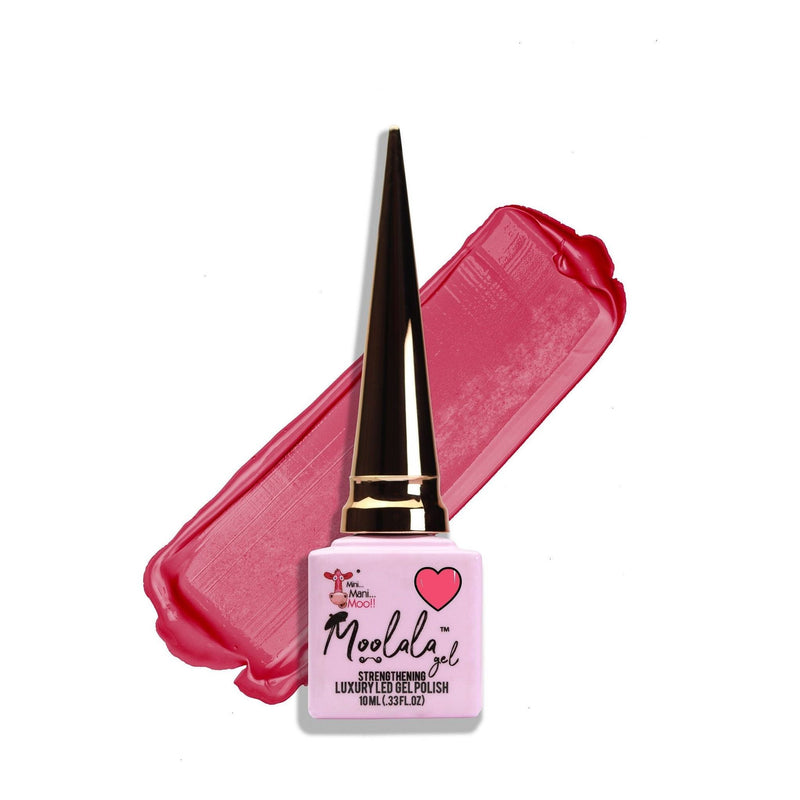 minimanimoo Moolala™ 2 Step Gel - #18 Dark Pink Rose Nail Polish Pale Violet Red