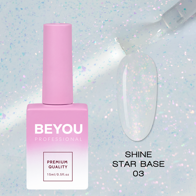 nbmsupply BEYOU Professional Shine Star Base 03 15ml Light Gray