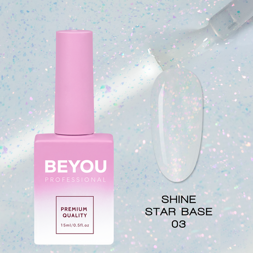 nbmsupply BEYOU Professional Shine Star Base 03 15ml Light Gray