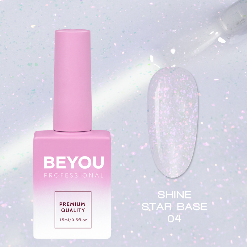 nbmsupply BEYOU Professional Shine Star Base 04 15ml Light Gray