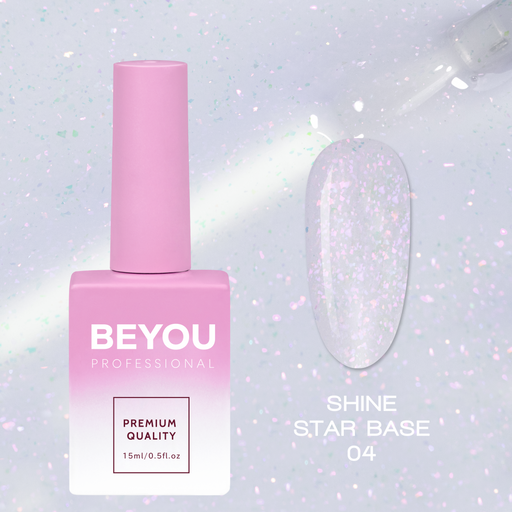 nbmsupply BEYOU Professional Shine Star Base 04 15ml Light Gray