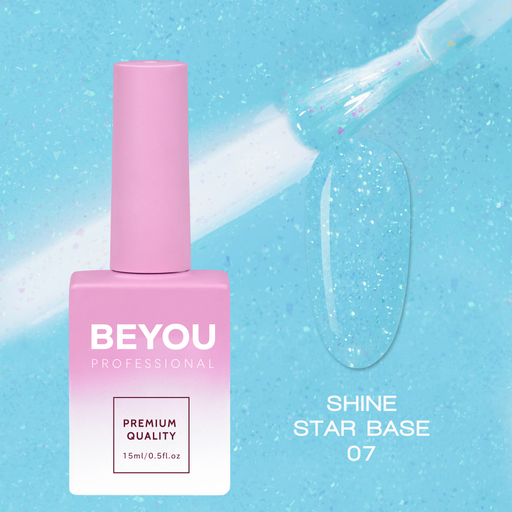 nbmsupply BEYOU Professional Shine Star Base 07 15ml Sky Blue