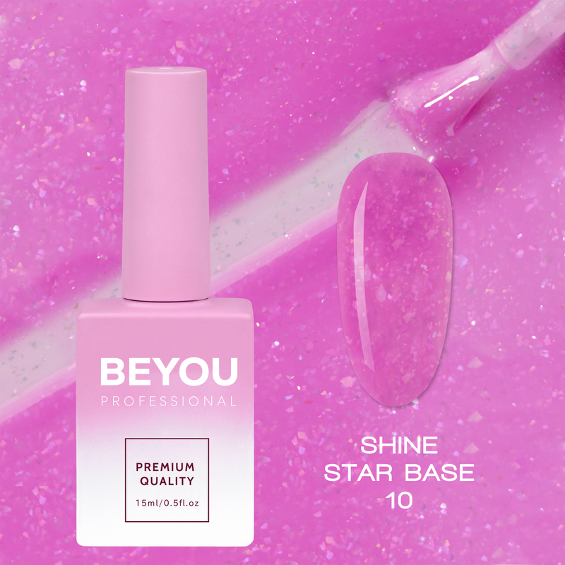 nbmsupply BEYOU Professional Shine Star Base 10 15ml Orchid