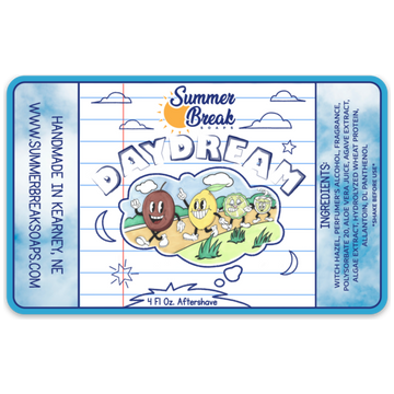 Summer Break Soaps Summer Break Soaps Daydream Aftershave 4oz Aftershave Light Gray