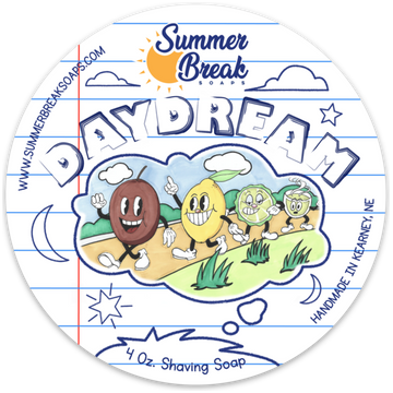 Summer Break Soaps Summer Break Soaps Daydream Shaving Soap 4oz Shaving Soap Light Gray