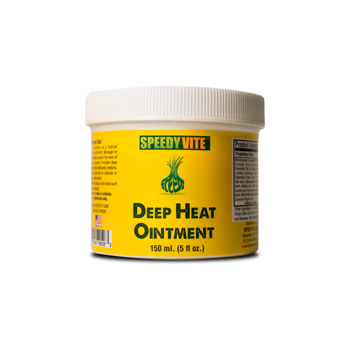 SpeedyVite® Deep Heat Muscle Ointment (5 oz) | Menthol, Arnica & Cayenne | SpeedyVite® Topical Gold 1x 5oz,CASE OF 6x 5oz