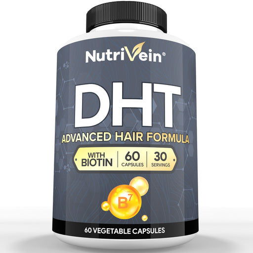 Nutrivein Nutrivein Premium DHT Blocker for Men & Women - with Biotin - 30 Day Supply (60 Caps) 1E-GQI9-P9FV White Smoke