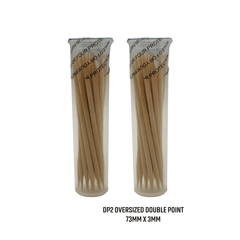 BiteMyWood 36 Qty Unflavored Birchwood Toothpicks in Plastic Tubes Toothpicks White Smoke 36qty Unflavored Oversized Double Point2