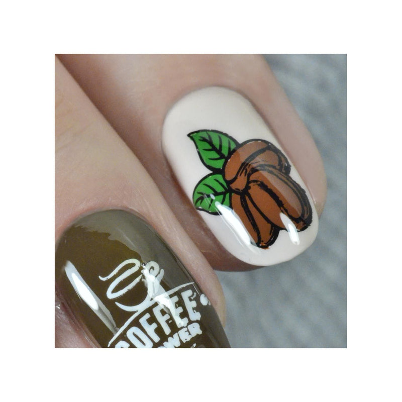 UberChic Beauty Better With Coffee Stamping Plate Rosy Brown