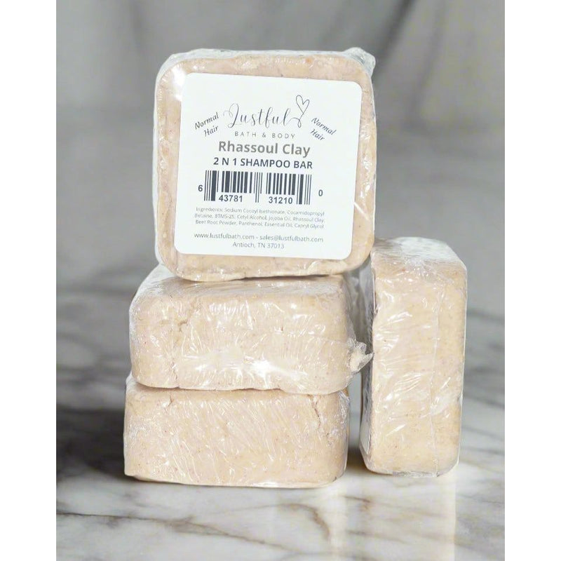 Lustful Bath, LLC SHAMPOO/CONDITIONER BARS Shampoo/Conditioner Dark Gray Rhassoul Clay 2n1 Shampoo (Normal Hair)