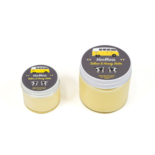 VanMan VanMan's Jumbo Tallow & Honey Balm - 6 oz Skincare White Smoke With Essential Oils (Regular),No Essential Oils