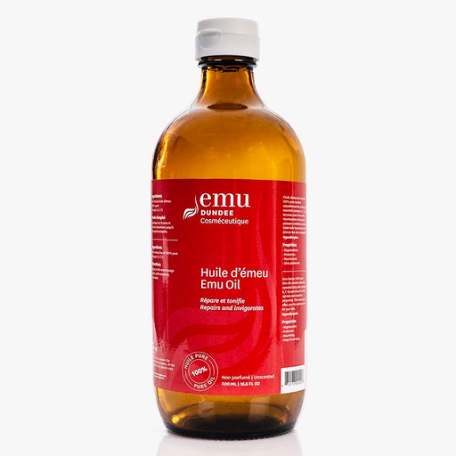 emu Dundee Emu Oil, Liquid, 500 mL (Bulk Supply) Body Oil White Smoke