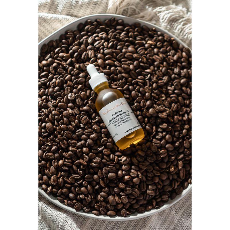 Ms. Emma's Hair Care 2 oz CAFFEINE PRE-WASH SCALP OIL Black