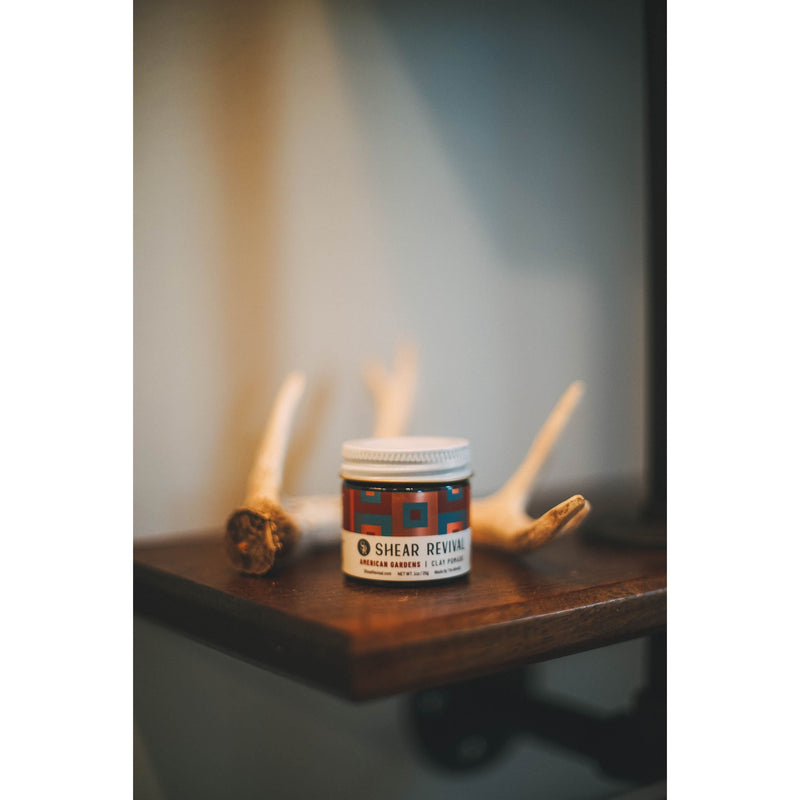 SHEAR REVIVAL American Gardens Clay Pomade Dark Slate Gray 3.4oz,1oz