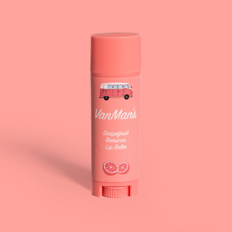 VanMan *New* VanMan's Beeswax Lip Balm Light Salmon Grapefruit / Tube / 3 Pack,Grapefruit / Tube / 1 Pack
