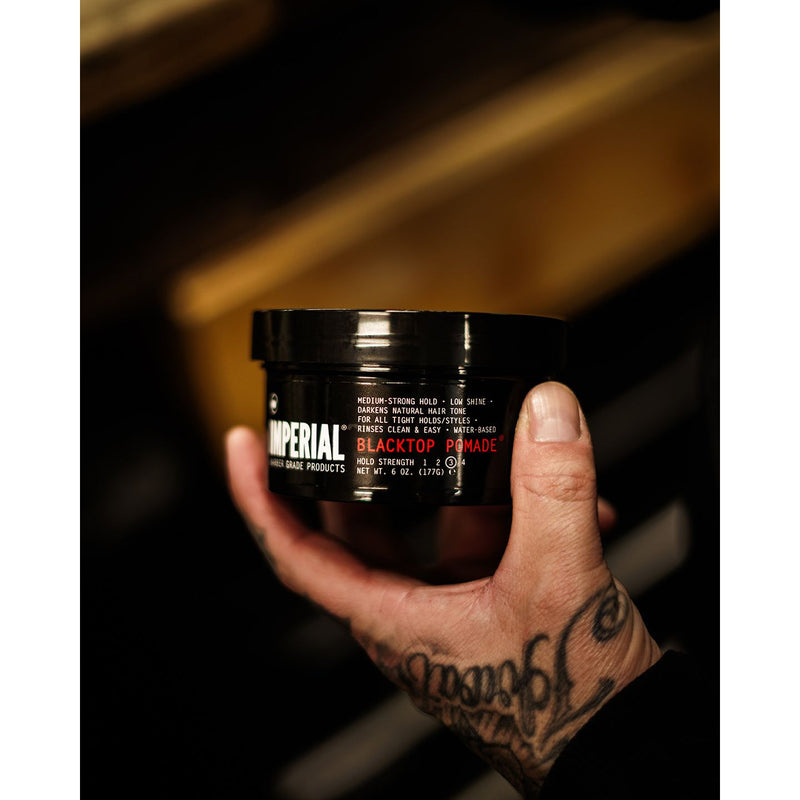 Imperial Barber Products Blacktop Pomade - 6 oz Hair Black