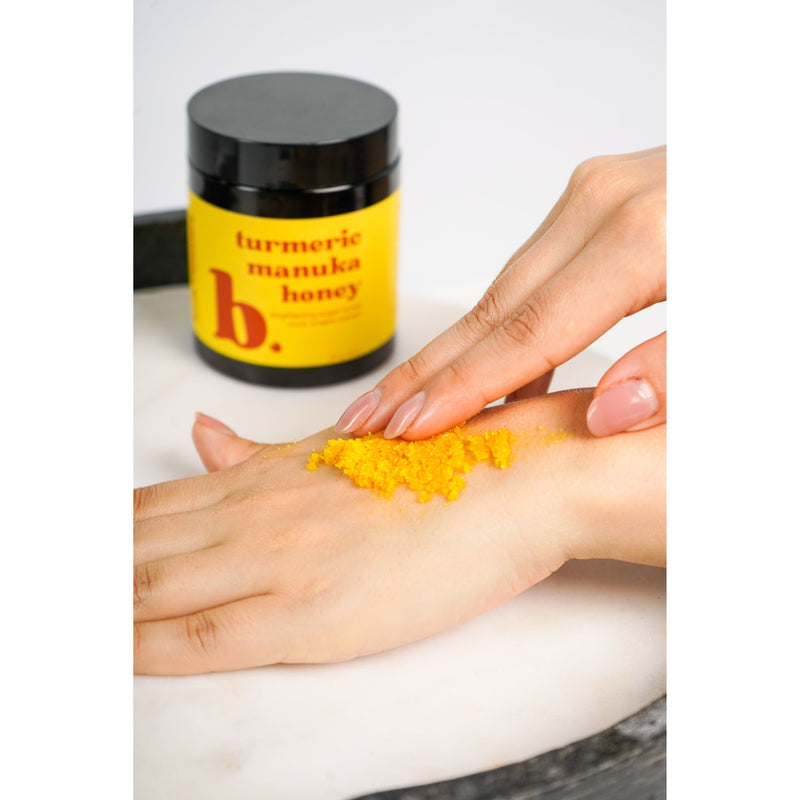 Bath Romance turmeric + manuka honey sugar scrub - iconic sunglow scent Lavender