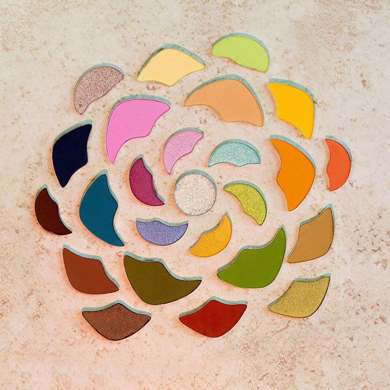 Profusion Cosmetics Desert Sage | 25-Shade Palette Makeup Brushes Light Gray