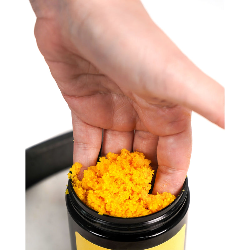 Bath Romance turmeric + manuka honey sugar scrub - iconic sunglow scent White Smoke