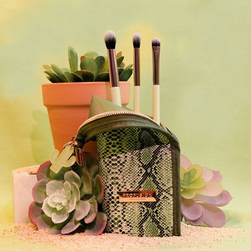Profusion Cosmetics Desert Sage | Blend & Stand 4pc Bag & Brush Set Makeup Brushes Tan