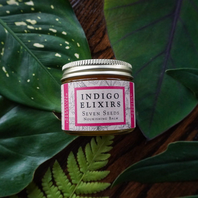 INDIGO ELIXIRS Seven Seeds Balm | Nourish & Protect Balm Black 2 oz jar