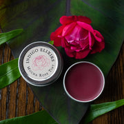 INDIGO ELIXIRS Mocha Rose Tint | for Lips & Cheeks Lip Balm Black 0.5 oz tin
