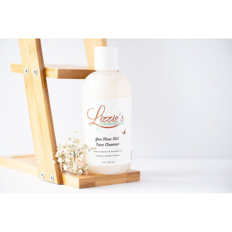 Lizzie's All-natural Products You Glow Girl Facial Cleanser Beige 8 oz,2 oz. Travel Size