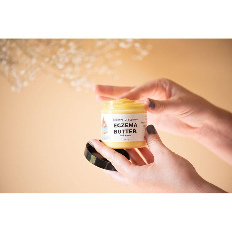 Lizzie's All-natural Products Lizzies All Natural Eczema Butter Tan Original-Unscented / 2 ounce travel size,Lavender-Chamomile / 2 ounce travel size,Original-Unscented / 4 ounce,Original-Unscented / 8 ounce,Lavender-Chamomile / 4 ounce,Eucalyptus-Chamomile / 4 ounce,For Babies / 4 ounce