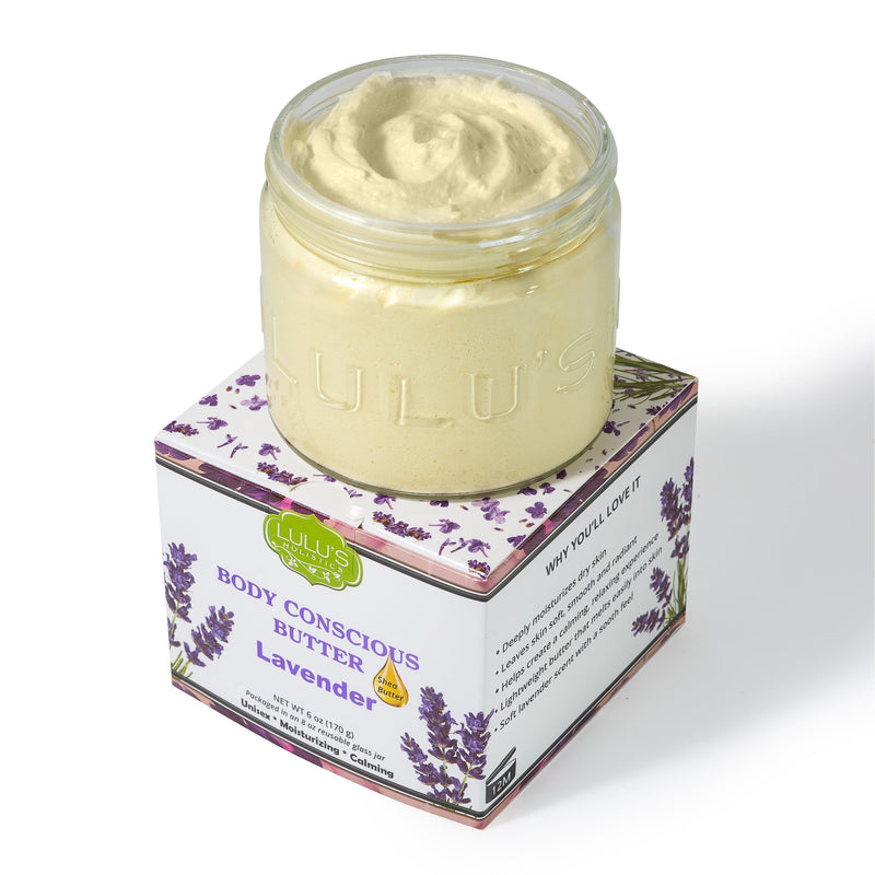 Lulu’s Holistics Lavender Whipped Body Butter – Calming Hydration for Dry Skin Lotion & Moisturizer White Smoke 1 (8oz jar),2 (8oz jars),3 (8oz jars,4 (8oz jars)