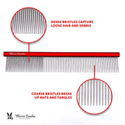 Warren London Detangling Strong Comb Pet Combs & Brushes White Smoke