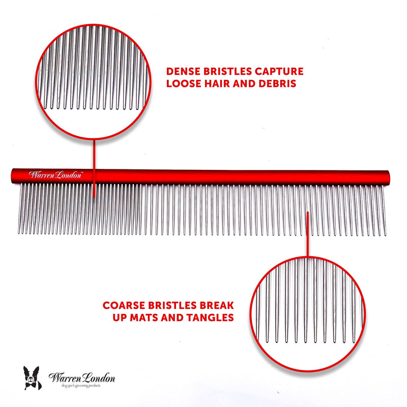 Warren London Detangling Strong Comb Pet Combs & Brushes White Smoke