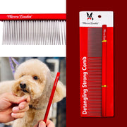 Warren London Detangling Strong Comb Pet Combs & Brushes Dark Red