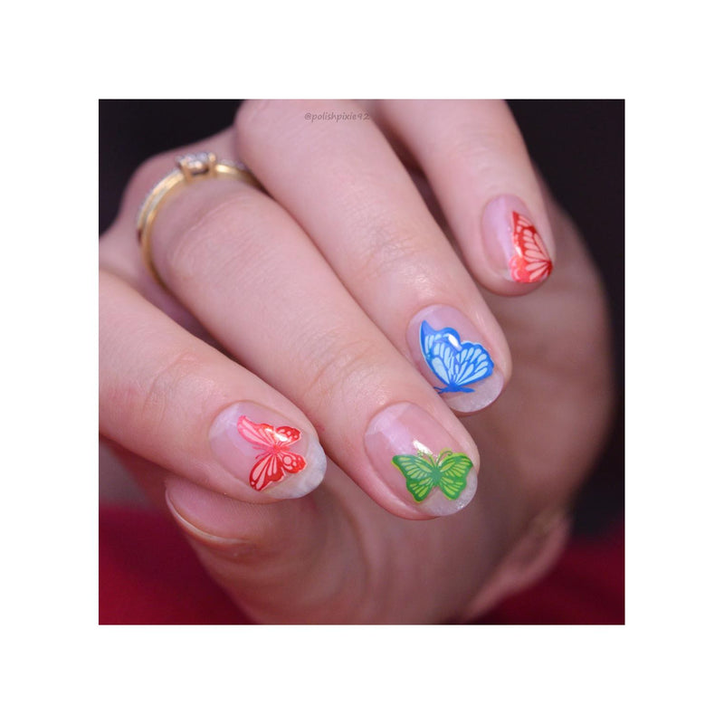 UberChic Beauty Butterflies Stamping Plate Rosy Brown