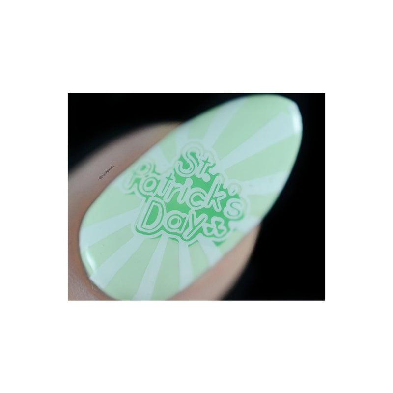 UberChic Beauty St Patrick's Day-01 Stamping Plate Dark Gray