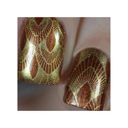 UberChic Beauty Art Deco Refinement Stamping Plate Dark Olive Green