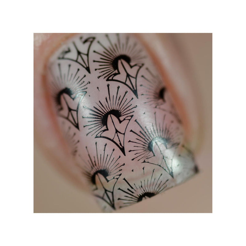 UberChic Beauty Art Deco Refinement Stamping Plate Rosy Brown