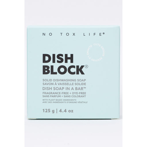 No Tox Life DISH BLOCK® solid dish soap - 4.4 oz (125g) bar - Fragrance Free - No Tox Life® Home & Kitchen Lavender