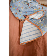 Be A Heart Blue Marian Deluxe Muslin Baby Blanket Quilt Swaddling & Receiving Blankets Sienna Standard,Oversized (72x60 inches)