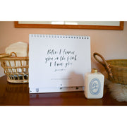 Be A Heart Christian Baby Milestone Calendar calendar Light Gray