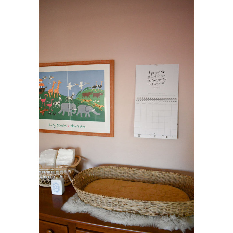 Be A Heart Christian Baby Milestone Calendar calendar Rosy Brown