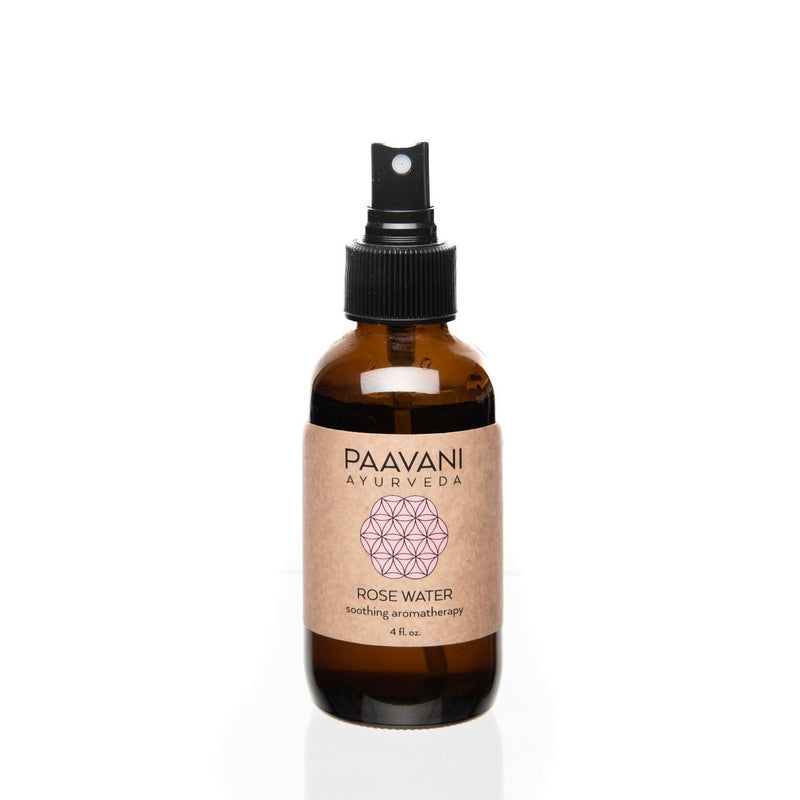 Paavani Ayurveda Rose Water | Organic Ayurvedic Aromatherapy & Facial Mist White Smoke