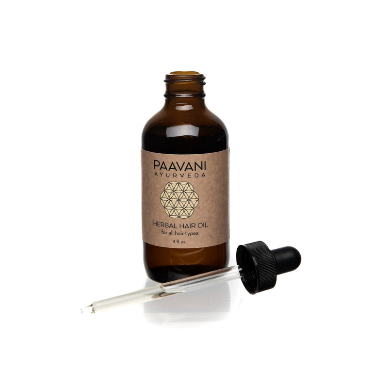 Paavani Ayurveda Herbal Hair Oil | Ayurvedic Scalp & Hair Treatment for Growth, Strength & Shine Rosy Brown