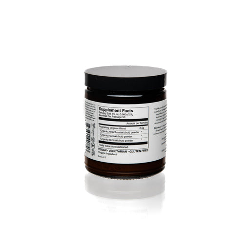 Paavani Ayurveda Triphala | Ayurvedic Superfruit Blend for Digestion, Detox & Daily Elimination simple Black Glass Jar,Compostable Refill