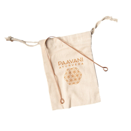 Paavani Ayurveda Copper Tongue Cleaner | Ayurvedic Tongue Scraping for Fresh Breath & Daily Detox simple White Smoke