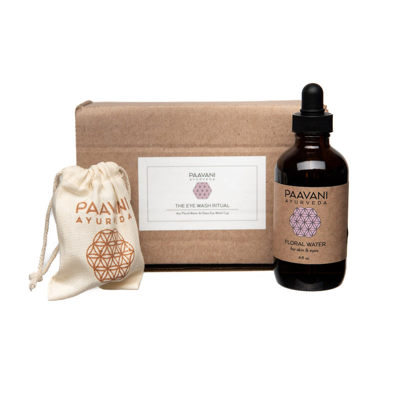 Paavani Ayurveda Eye Wash Ritual | Ayurvedic Eye Cleansing for Soothing & Hydrating simple Rosy Brown