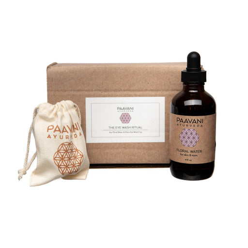 Paavani Ayurveda Eye Wash Ritual | Ayurvedic Eye Cleansing for Soothing & Hydrating simple Rosy Brown